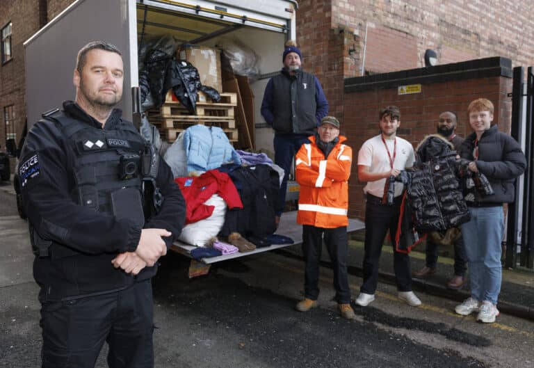 De-branded counterfeit clothing donated to charities by police