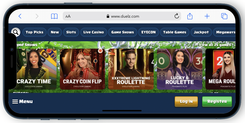 Duelz Casino - PayPal Casino