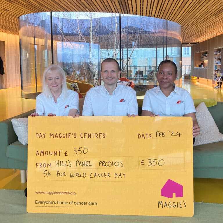 Hill’s Panel Products staff put best feet forward for cancer charity