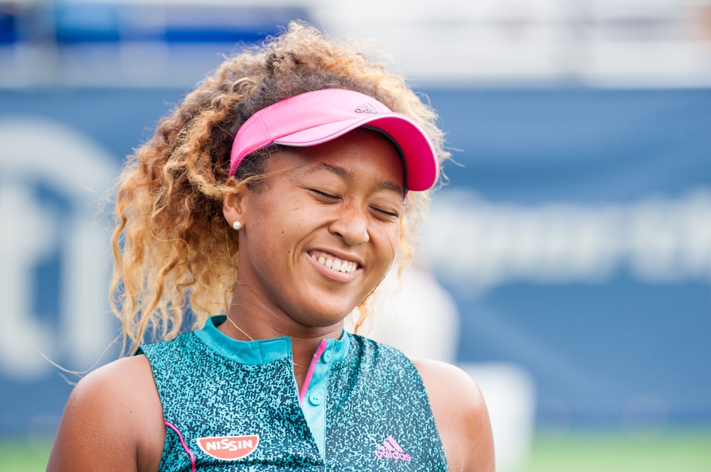 Naomi Osaka playing tennis