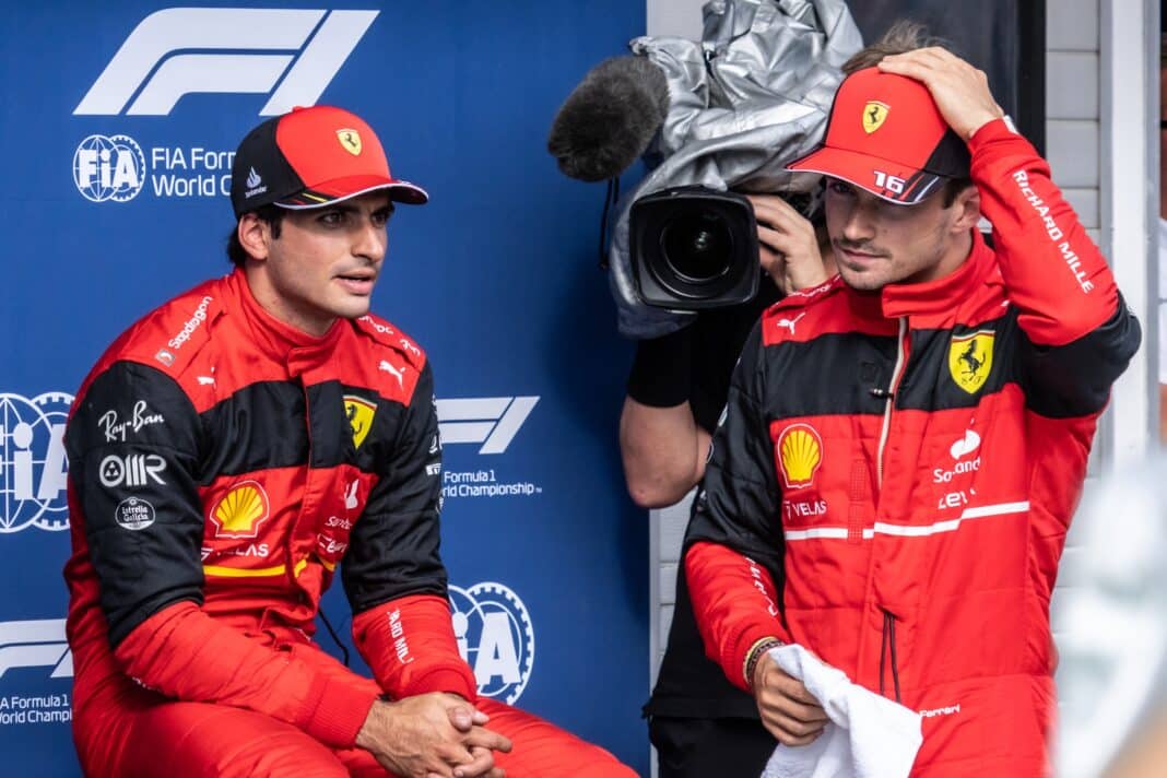 Ferrari team-mates Carlos Sainz and Charles Leclerc