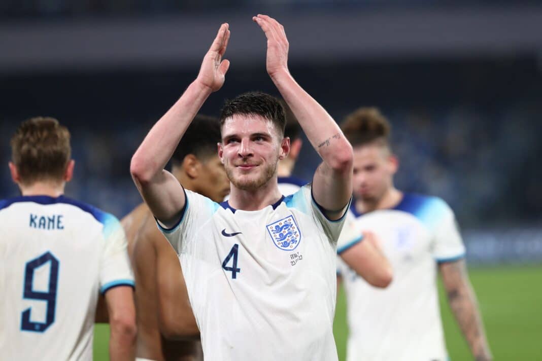 Declan Rice will captain England on Tuesday