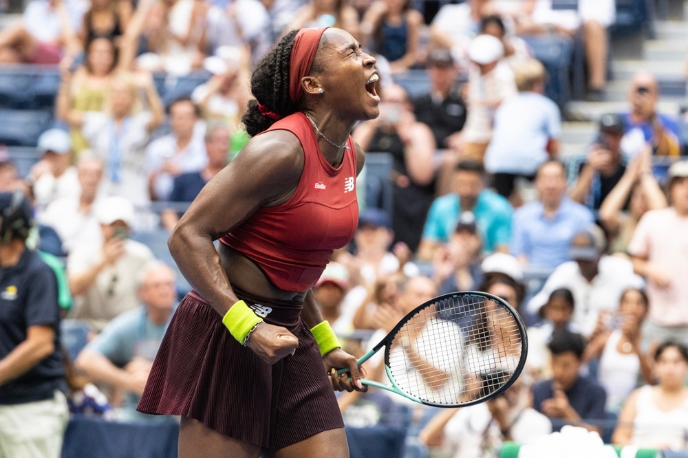 Coco Gauff playing tennis