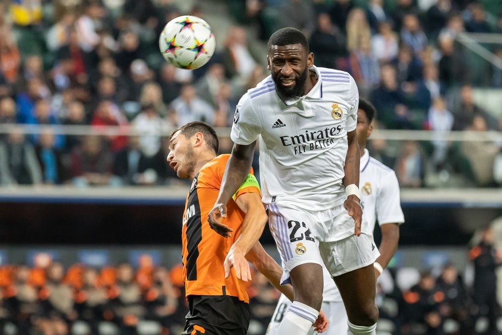 Antonio Rudiger playing football for Real Madrid