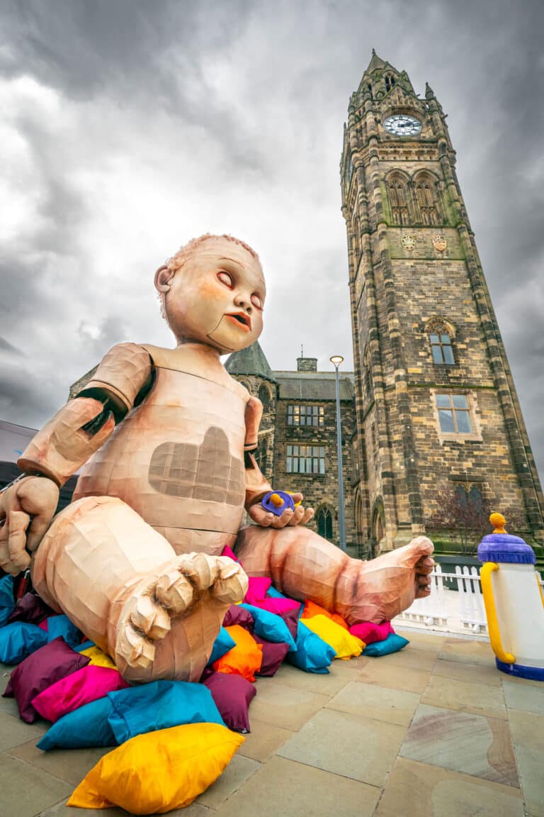 Giant baby starts big climate conversation in Rochdale