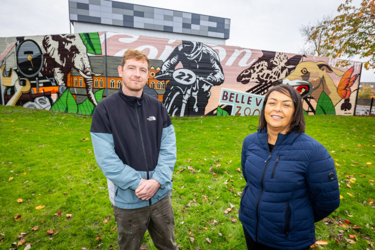 Gorton Park mural revealed to remember historical roots