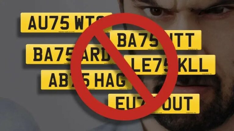 DVLA bans more than 500 new number plates