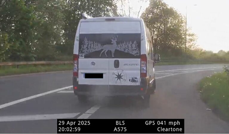 Van driver drove up to 100mph on wrong side of M60