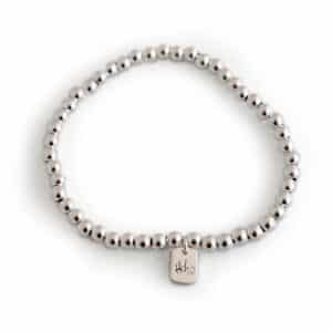 Rounded Bead Bracelet 60 HiHo Silver