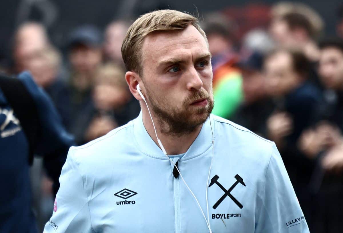 West Ham United's English striker #20 Jarrod Bowen arrives ahead of the English Premier League football match between Crystal Palace and West Ham United at Selhurst Park