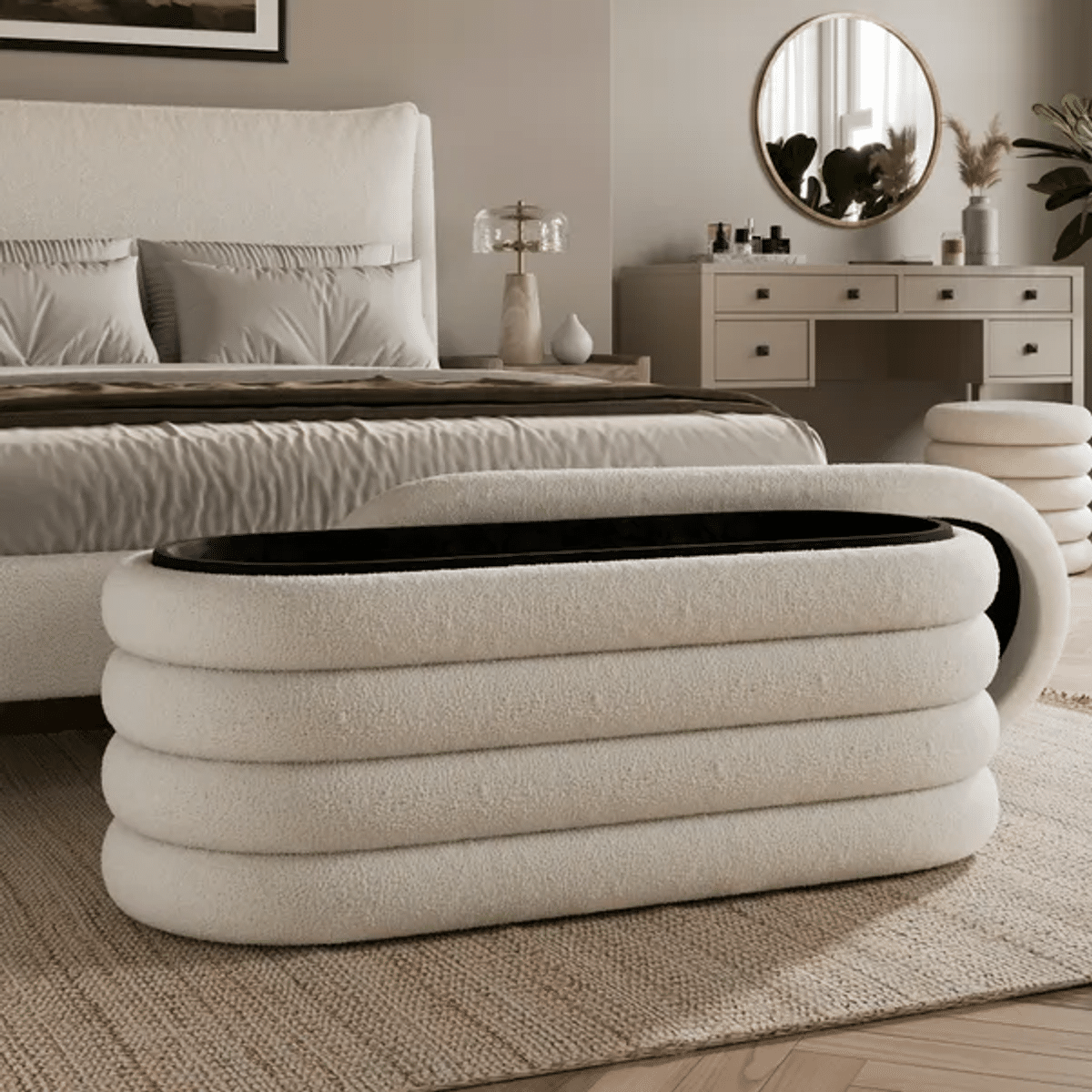Shoppers say the ottoman offers 'plenty of storage'