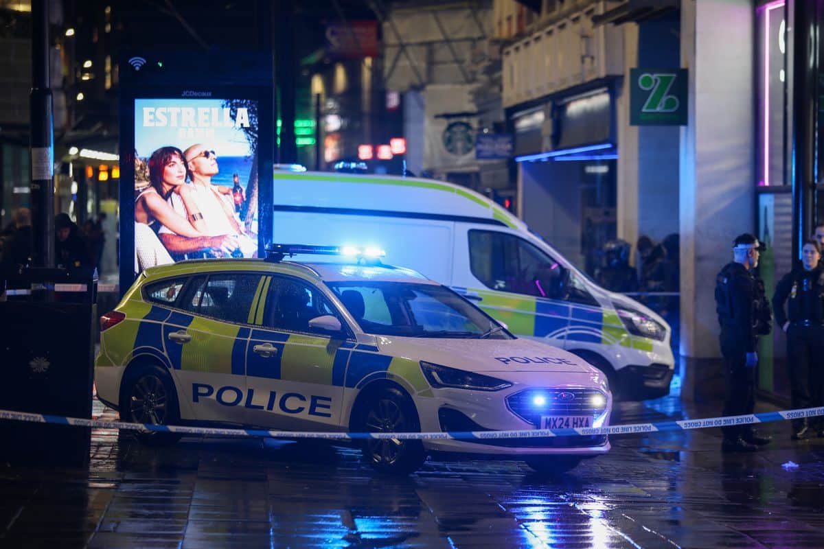 Police in Piccadilly Gardens after reports of a stabbing
