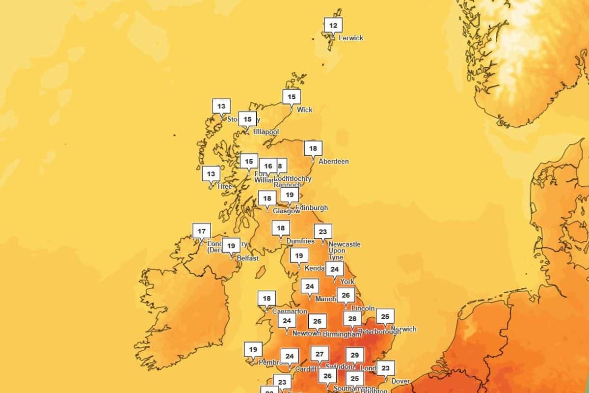 Temperatures are forecast to surpass 30C over the coming days