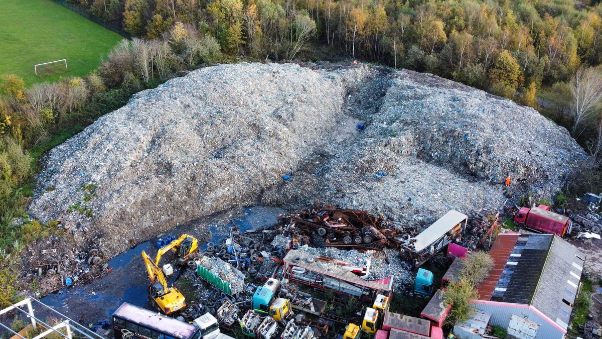 The scale of the illegal dump